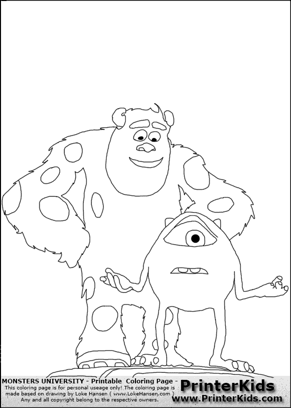 Monster University Coloring Printable Coloring Pages